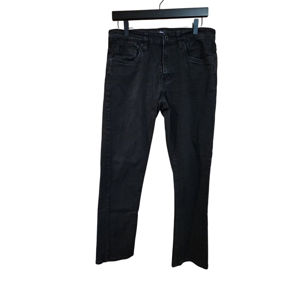 Kenneth Cole Mens Slim Fit Black Denim Jeans 32x30